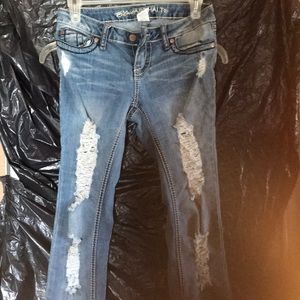 Blue Asphalt Distressed Blue Jeans sz. 1 Short